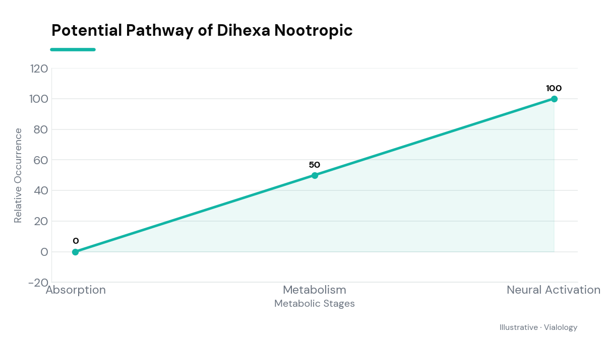 Conceptual diagram of Dihexa's pathway in cognitive enhancement.