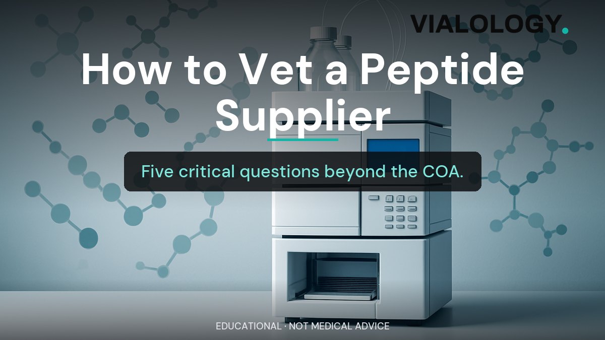 How to Vet a Peptide Supplier: Five Questions Beyond the COA